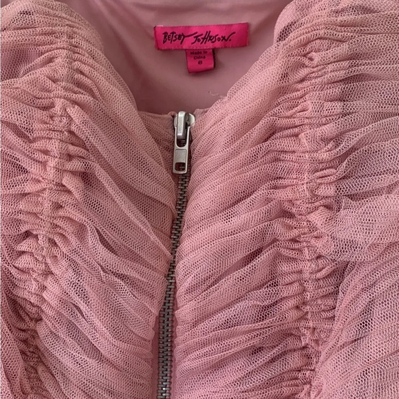 Betsey Johnson Pink Tulle Dress with Black Accents - Picture 9 of 9